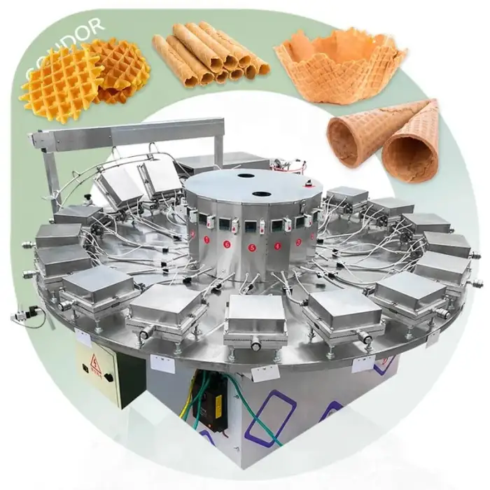 Ice Cream Donut Machine: Automatic Wafer Cone and Rolled Sugar Cone Waffle Maker