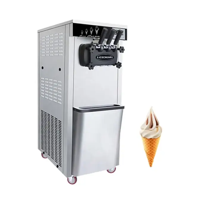 Soft Ice Cream Maker: 2+1 Flavors Ice Cream Machine