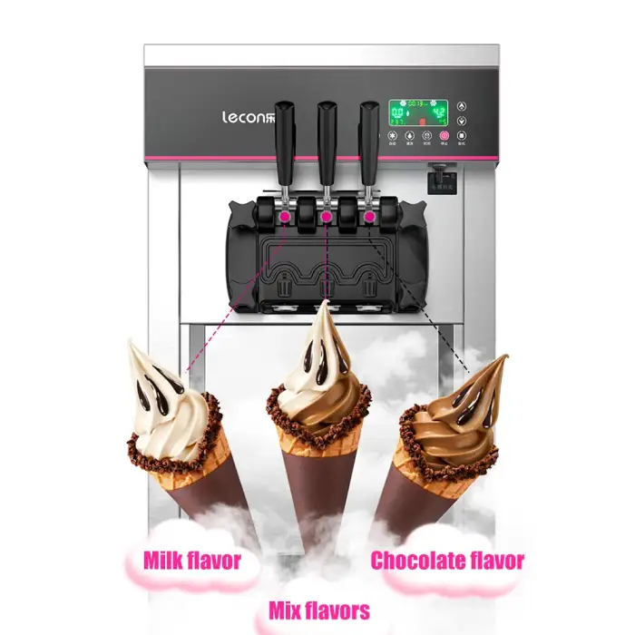 Mini Soft Ice Cream Machine: 3 Flavors Maker