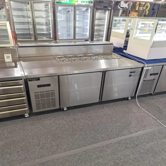 Pizza Prep Table Commercial Workbench Refrigerator Salad Bar Equipment Preparation Table