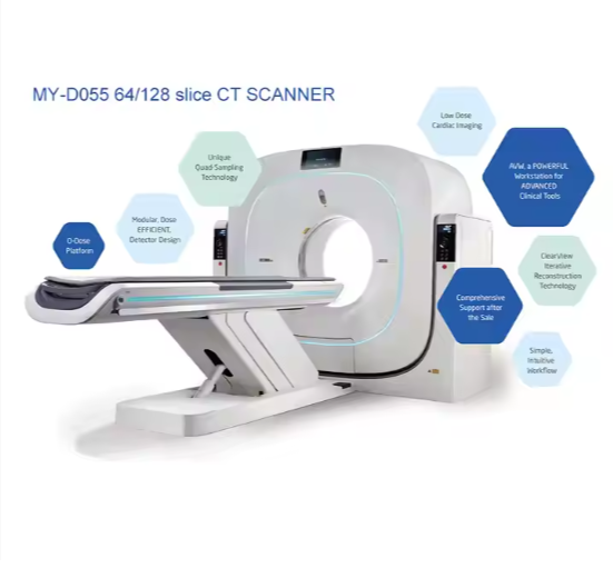 16 32 64 128 256 Slice Spiral CT X-ray Machine with Cardiac Scanner