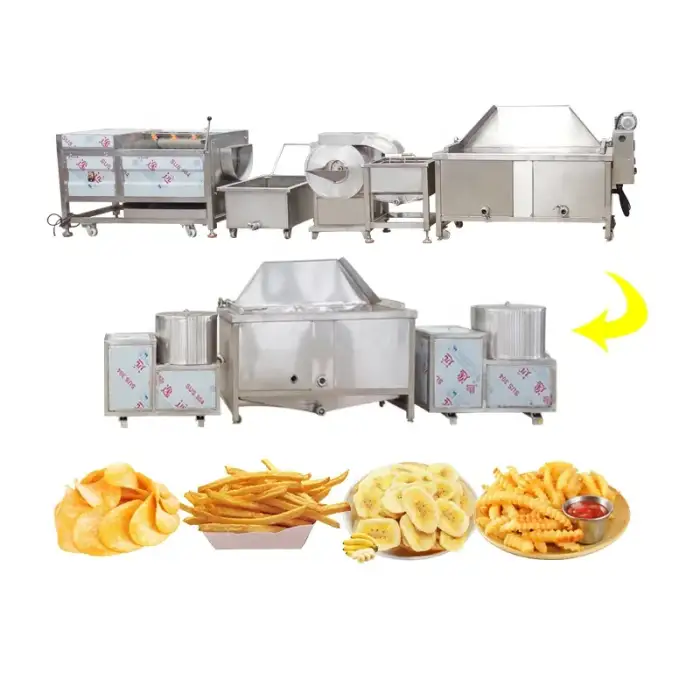 300kg/h Fully automatic frozen french fries making line