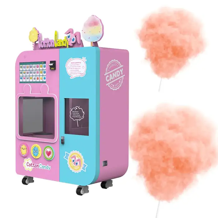 Automatic Candy Cotton Machine Industrial Cotton Candy Vending Machine For Adult Children