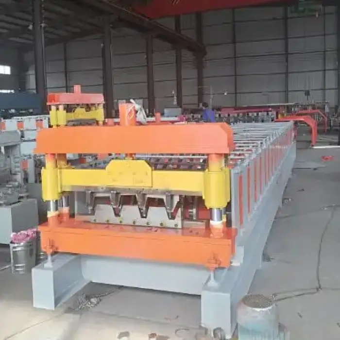 Floor Deck Roll Forming Machine / Steel Floor Tile Machine.