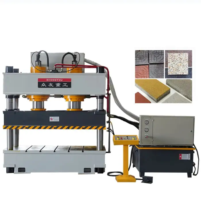 Double Cylinder Plastic Sand Floor Tile Hydraulic Press Tile Making Machinery.