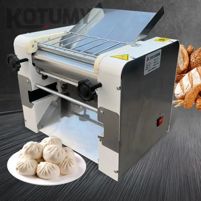 Commercial Desktop Automatic All-in-One Dough Sheeter Electric Dumpling Noodle Pressing Machine with Kneading Cutting Features