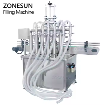 ZONESUN 6Heads Automatic Pneumatic Fruit Juice Soap Detergent 6Heads Bottle Filling Machine Line With Cheap Price