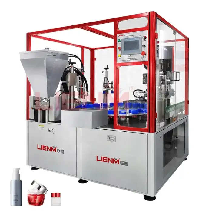 LIENM production line equipment for cosmetic shampoo, lotion, and cream manufacturing machinery.