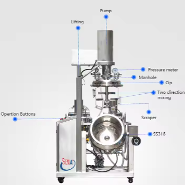 Body Cream Making Machine with Lotion Homogenizer Mixer