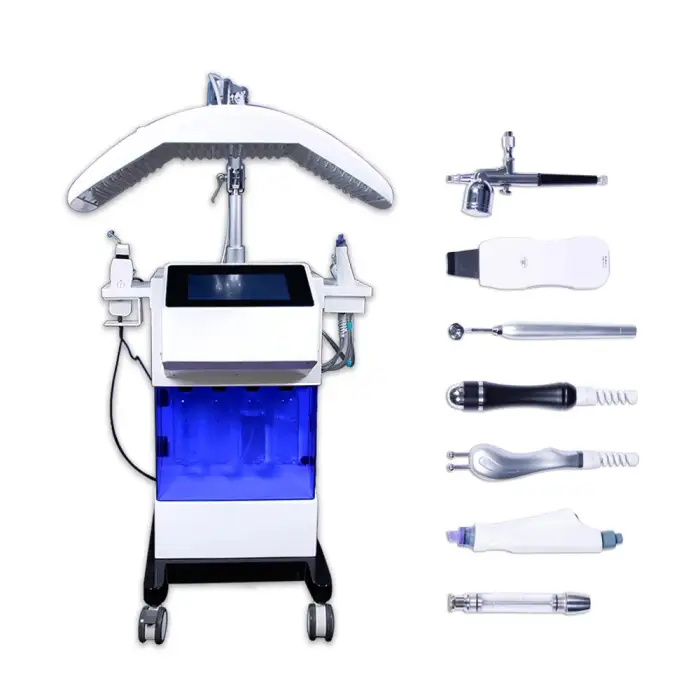 Multifunctional Bio RF Facial Lifting Machine : Water Oxygen Jet Aqua Peel with LED Light