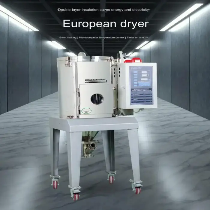 The Automatic Dryer for Injection Molding, in conjunction with the Plastic Pellet Dryer and the Hopper Dryer.