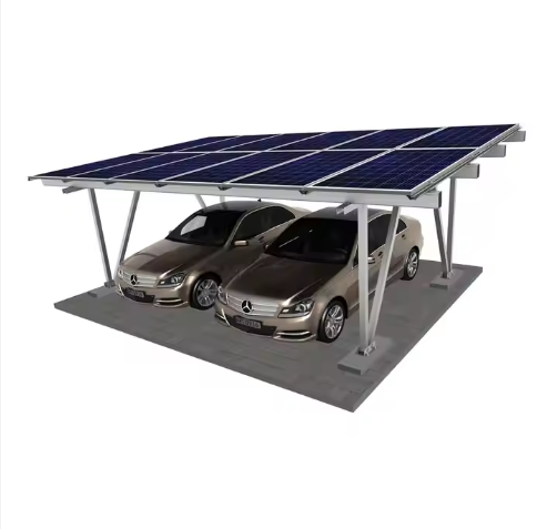 High-Quality Aluminium Solar Panel Carport Residential Application with Steel Material Roof Home Installation.