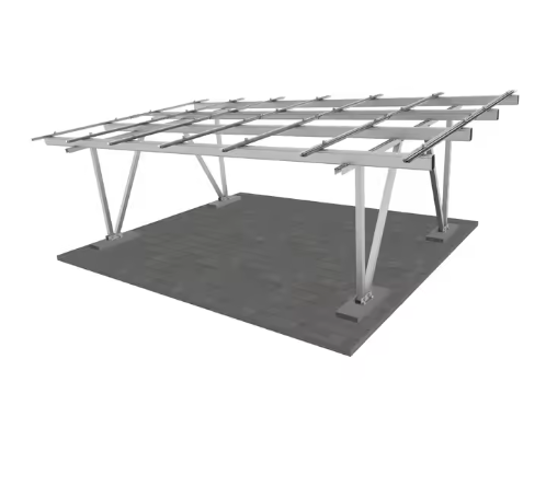 High-Quality Aluminium Solar Panel Carport Residential Application with Steel Material Roof Home Installation.