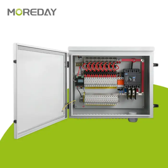 Moreday Factory Price High-Quality 24 Strings IP65 PV Combiner Box for Solar PV System.