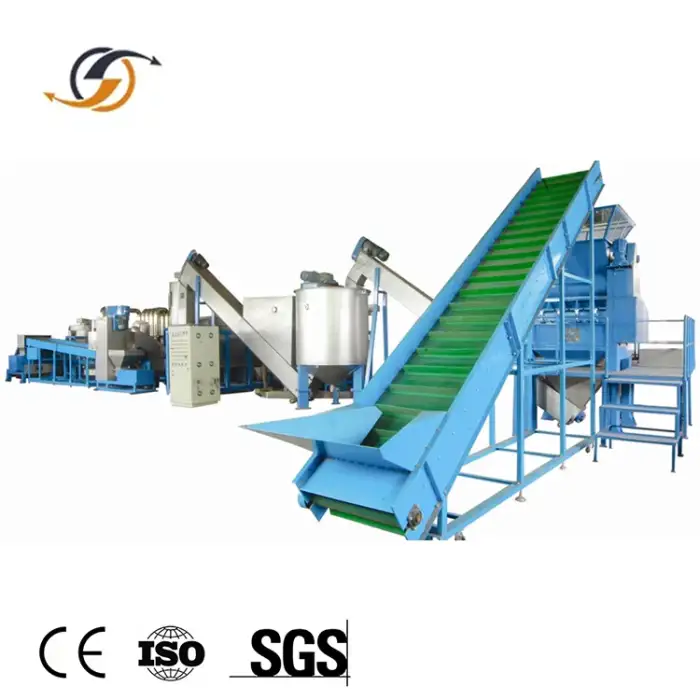 Crushing Waste Flake Machine Film PET Bottle Plastic Recycling Automatic PP PE Washing Line