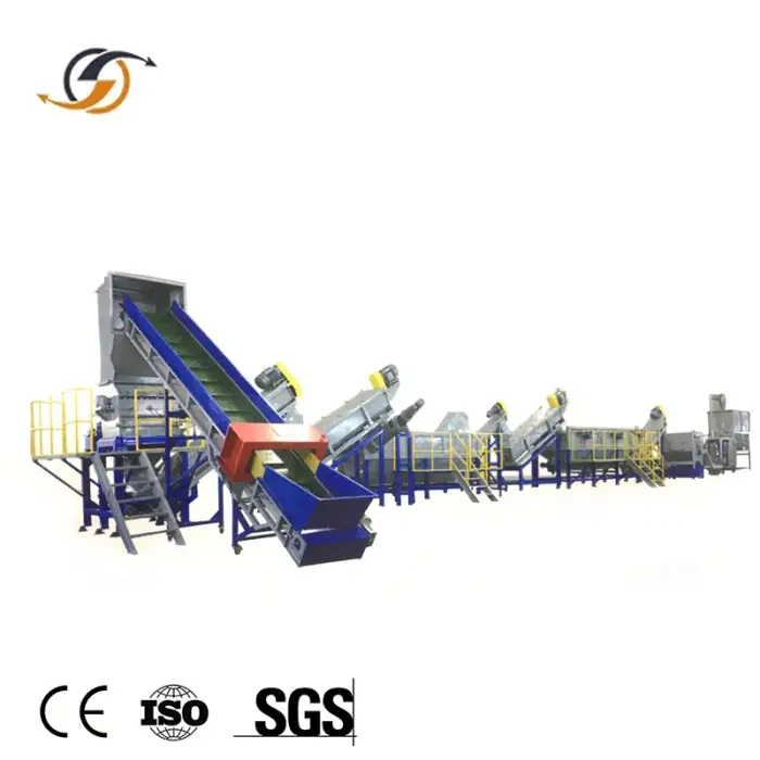 Crushing Waste Flake Machine Film PET Bottle Plastic Recycling Automatic PP PE Washing Line