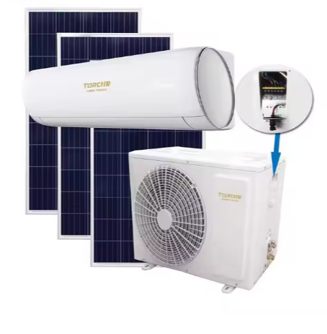 Solar Powered DEYE Air Conditioner Off-Grid DC 48V Hybrid Portable AC 9000 12000 18000 24000 BTU