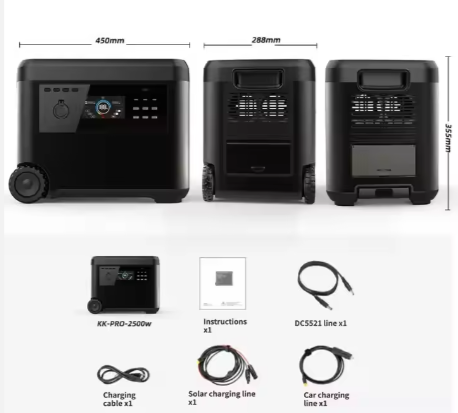 Portable Power Supply Station 300W Rechargeable Solar Power Bank