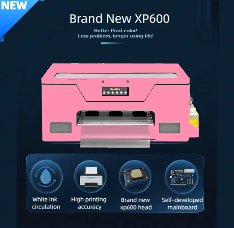 Pink Digital  A3 DTF Printer XP600 Pet Film 13Inch Dtf Printer With Pink Oven For Any Textile