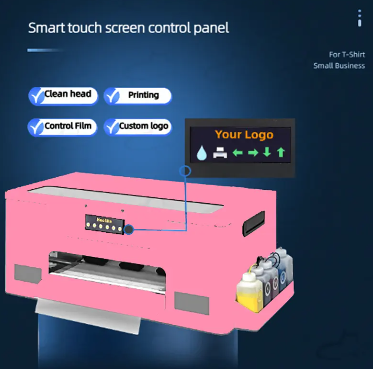 Pink Digital  A3 DTF Printer XP600 Pet Film 13Inch Dtf Printer With Pink Oven For Any Textile