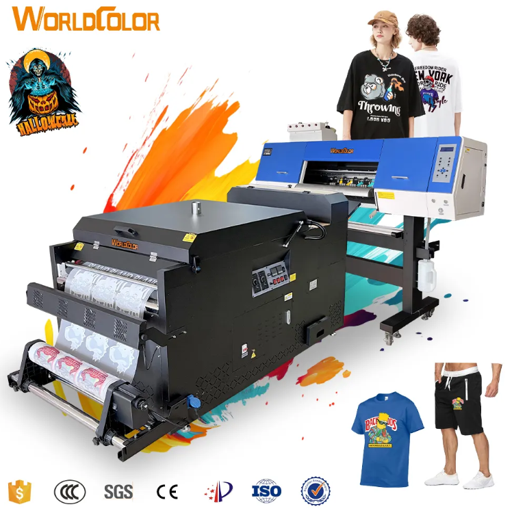 A1 DTF Printer 60Cm I3200 Heads T-Shirt Film Printer With Oven Dryer Machine 2 4 Heads 24 Inch DTF Printer