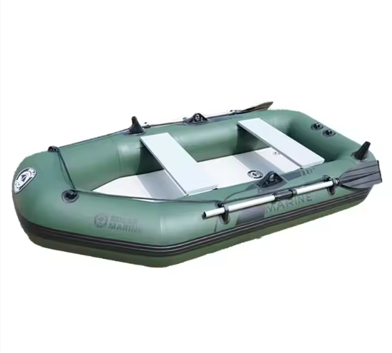 2.6M Three Person Inflatable Fishing Boat Rowing Kayak for Outdoor Water Sports