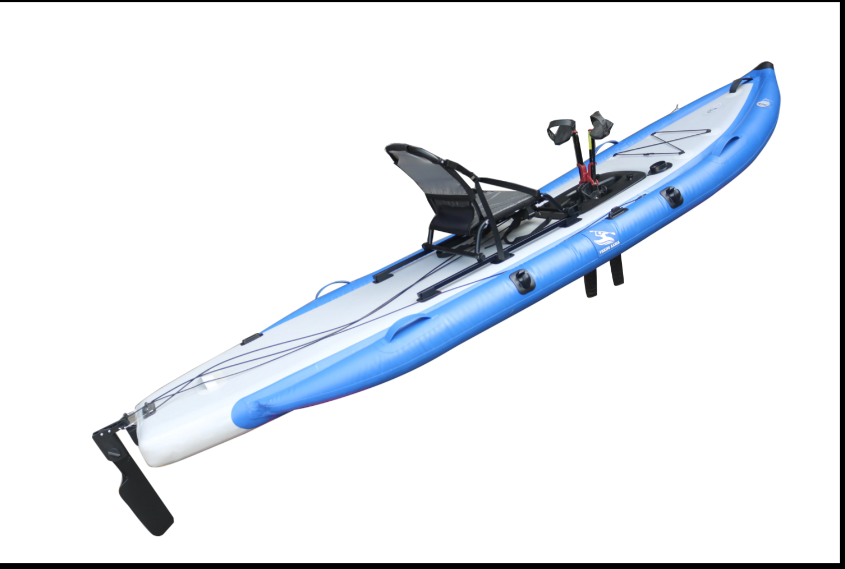 Viking Inflatable Rowing Pedal Boat for Drifting Fishing Power System Material Folding Kayak with Foot Drive Pedal PVC Canoe