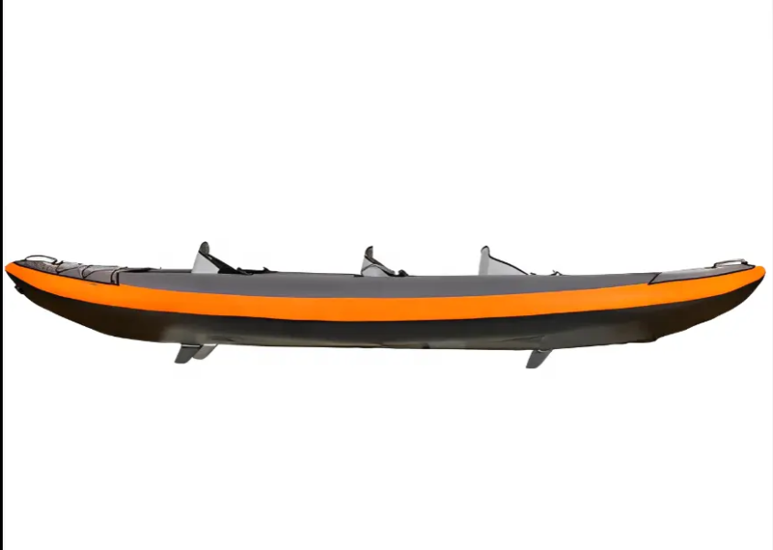 Best Selling 13ft Family Recreation Three Person Inflatable Boat PVC Foldable Kayak with Pedals