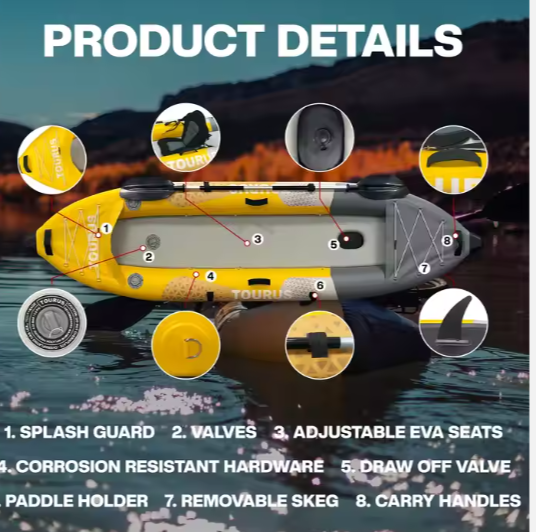 Factory's New Inflatable Kayak Design Finished and On Sale Inflatable Fishing Kayaks Inflatable Pedal Kayak