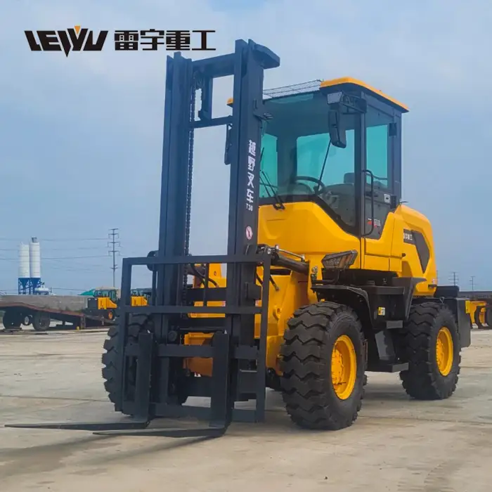 3.5-Ton Diesel Multifunctional Forklift Internal Combustion Hydraulic Lifting Handling Crane 4WD Engine Motor