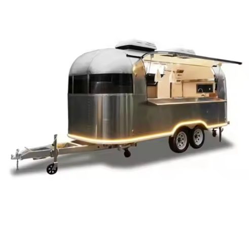 Standard Food Truck Mobile Fast Food Cart Trailer Customized American Kitchen Truck