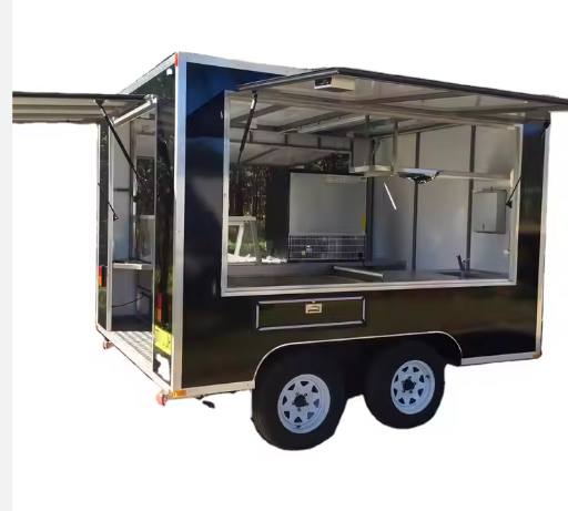 Standard Food Truck Mobile Fast Food Cart Trailer Customized American Kitchen Truck