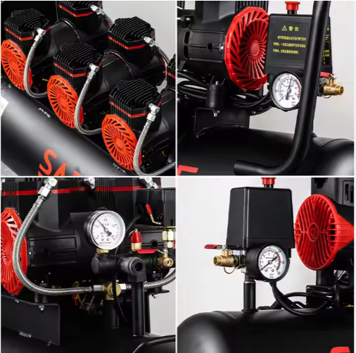 220V 50Hz Portable Piston Air Compressor 8Bar 24L Oilless