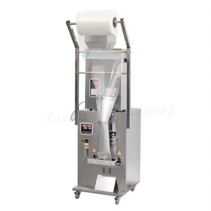 Automatic Multifunction Rice Sugar Sachet Powder Packing Machine 500g - 2kg Capacities Electric PLC Motor Grain Filling Sealing