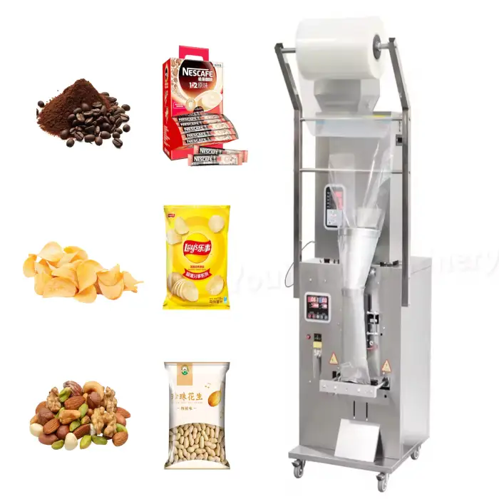 Automatic Multifunction Rice Sugar Sachet Powder Packing Machine 500g - 2kg Capacities Electric PLC Motor Grain Filling Sealing