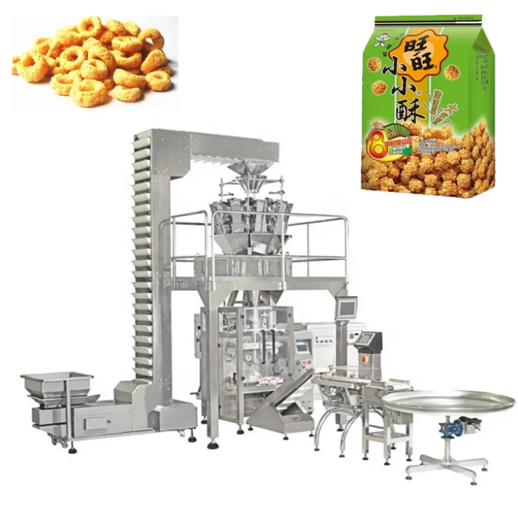 500G 1Kg Snack Oatmeal Cereals Popcorn Multi Function Gusseting Bag Packing Machine With Multihead Weigher