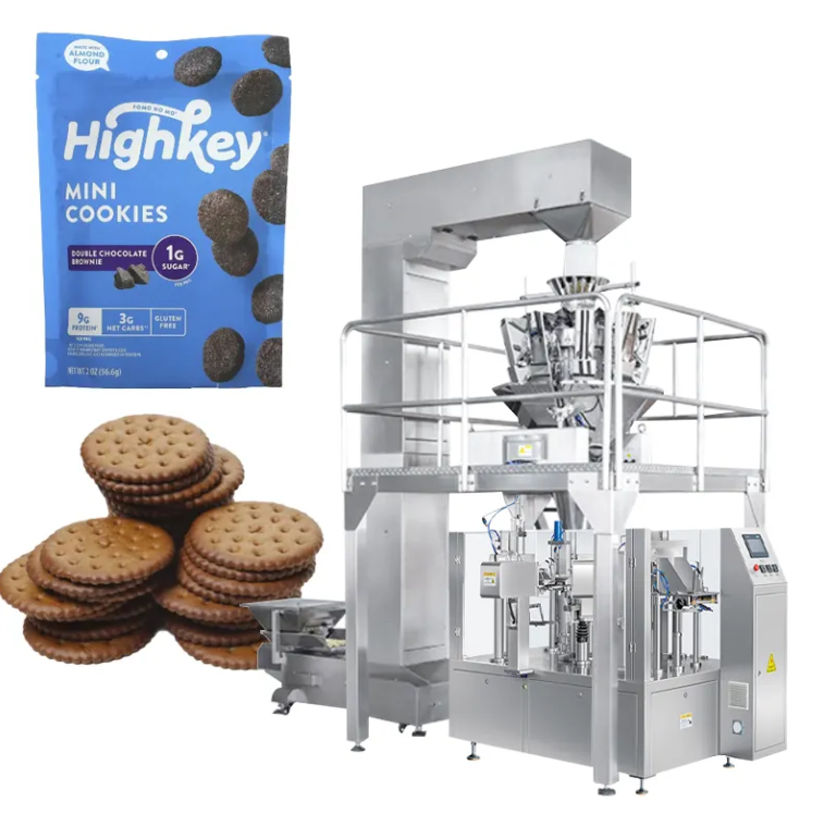 Automatic Multi-Function Packaging Machines Food, Cookie, Chips, Biscuit, Nut,  Snack Pouch Packing Machine