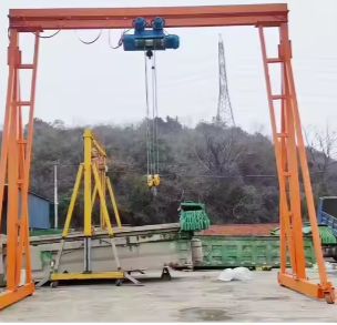 5 Ton Portable Gantry Crane Rubber Tyre Boat Crane Single Girder Overhead Crane