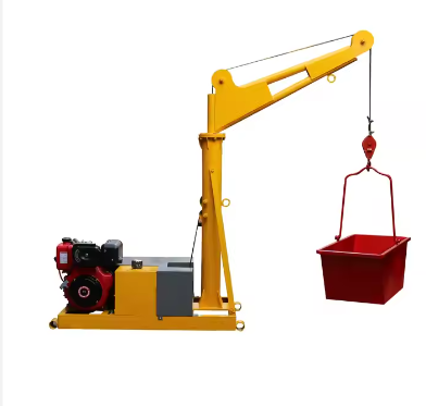 1000 Kg Diesel-Powered Small Crane Construction Diesel Crane Portable Mobile Small Crane