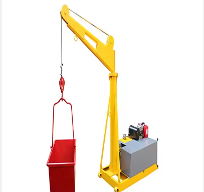 Construction Lift Crane Mini Diesel Hoist With 1 Ton Capacity Portable Mini Mobile Crane For Sale