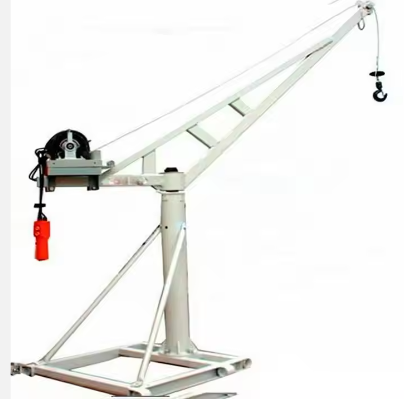 Construction Lift Crane Mini Diesel Hoist With 1 Ton Capacity Portable Mini Mobile Crane For Sale