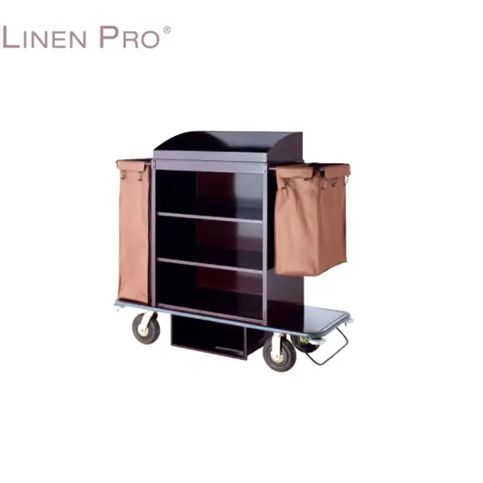 Housekeeping Trolley Cart Laundry Service Stainless Steel Eliya Best Selling Hotel Linen Hotel Lobby Hotel Furniture Carton Box