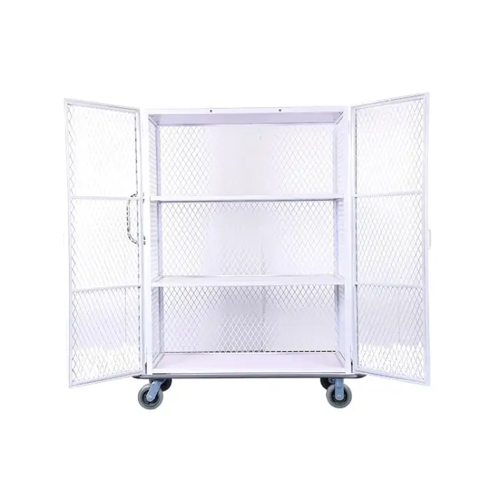 stainless steel laundry trolley linen service cart housekeeping for hotel