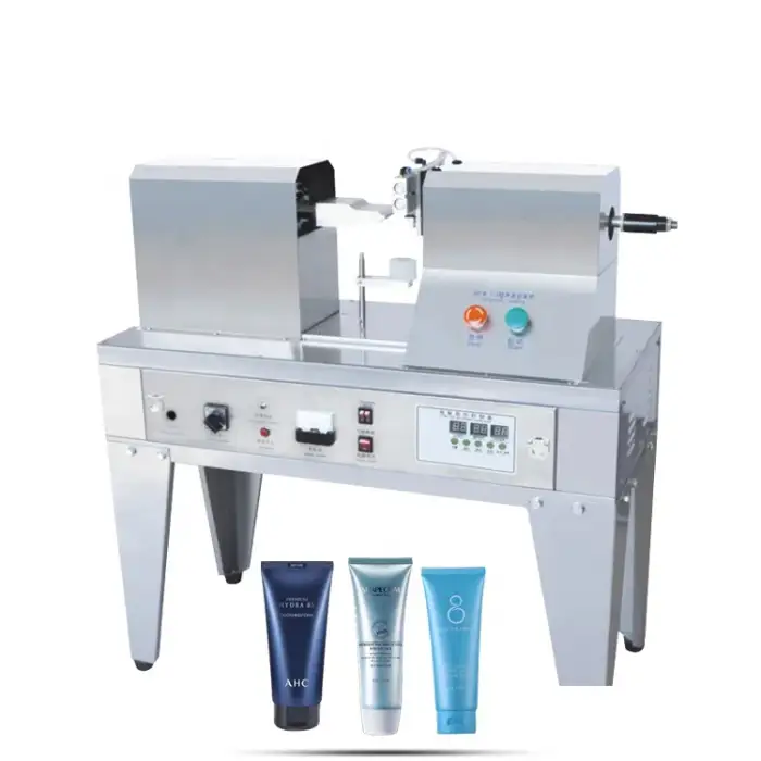 Manual Semi Automatic Ultrasonic Plastic Cosmetic Hand Cream Lotion Soft Tube Sealer Sealing Cutting Machine