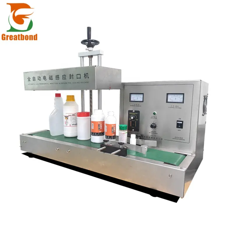 Automatic Aluminum Foil Sealer Continuous Induction Plastic & Glass Jar Bottles Gasket Sealing Machine