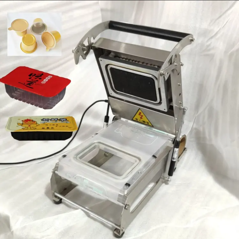 Mini Manual Sealing Machine Food Sealing Machine For Plastic, Paper, Foil, Cans Container Sealing Packaging Equipment Food Tray