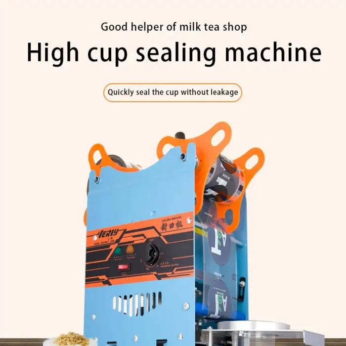 Bubble Tea Sealing Machine Boba Tea Cup Sealing Film Cutting Machine Sealer