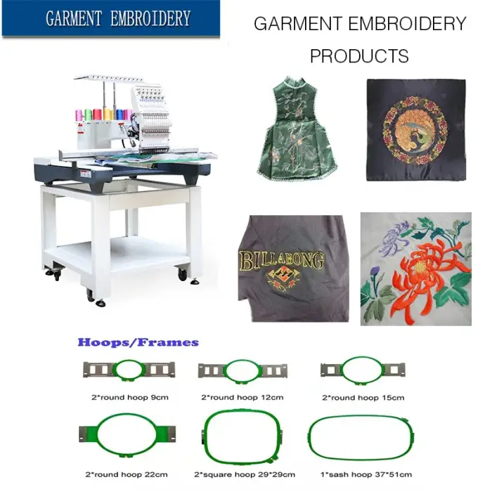 Single Head 12 Needless Embroidery Machine Home Computer Embroidery Machine Multifunctional Three-in-One Embroidery Machine