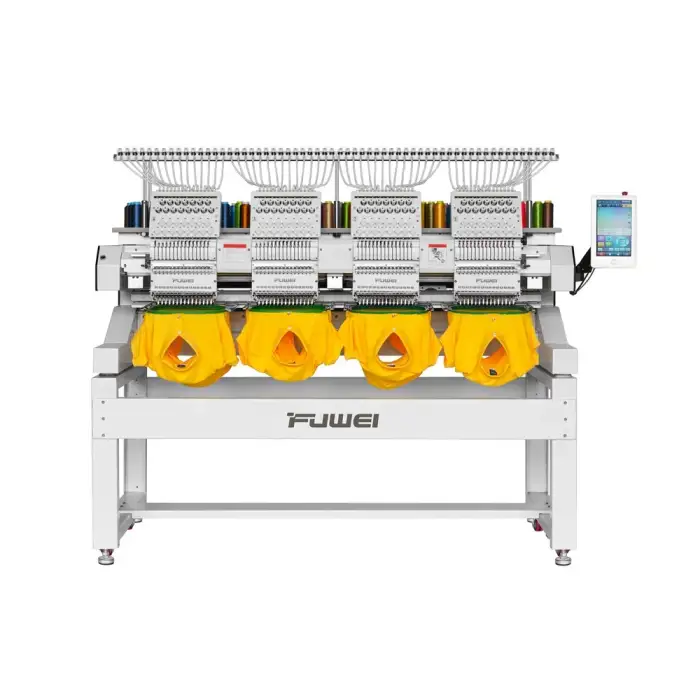 High speed 12 Colors Computerized Embroidery Machine For Hat & T-shirt flat