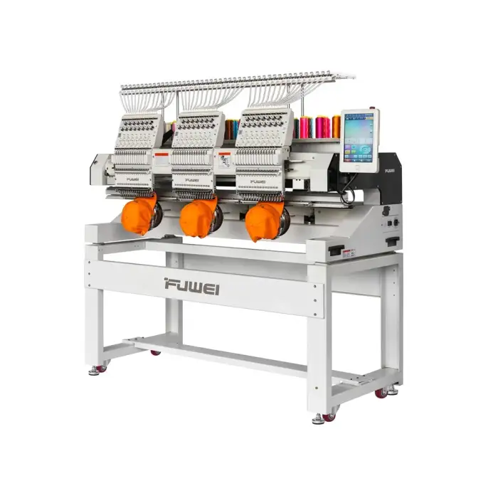 High speed 12 Colors Computerized Embroidery Machine For Hat & T-shirt flat